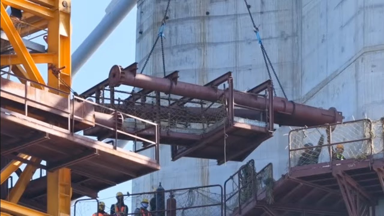 2026.02.15  淡江大橋  今日有部分施工 主橋塔觀察 河中段八里端  施工概況近距觀察 空拍 LIVE 直播