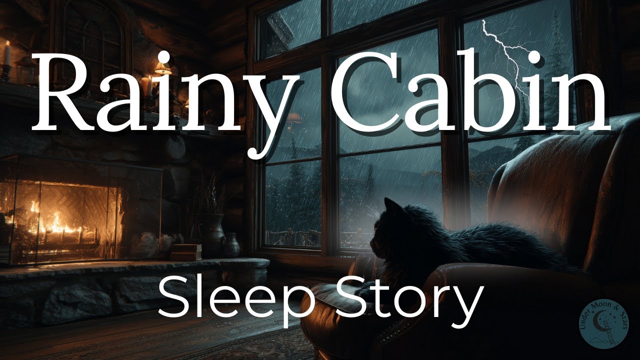 Sleep Story for Deep Rest | Rainy Winter Cabin & Cat Purrs