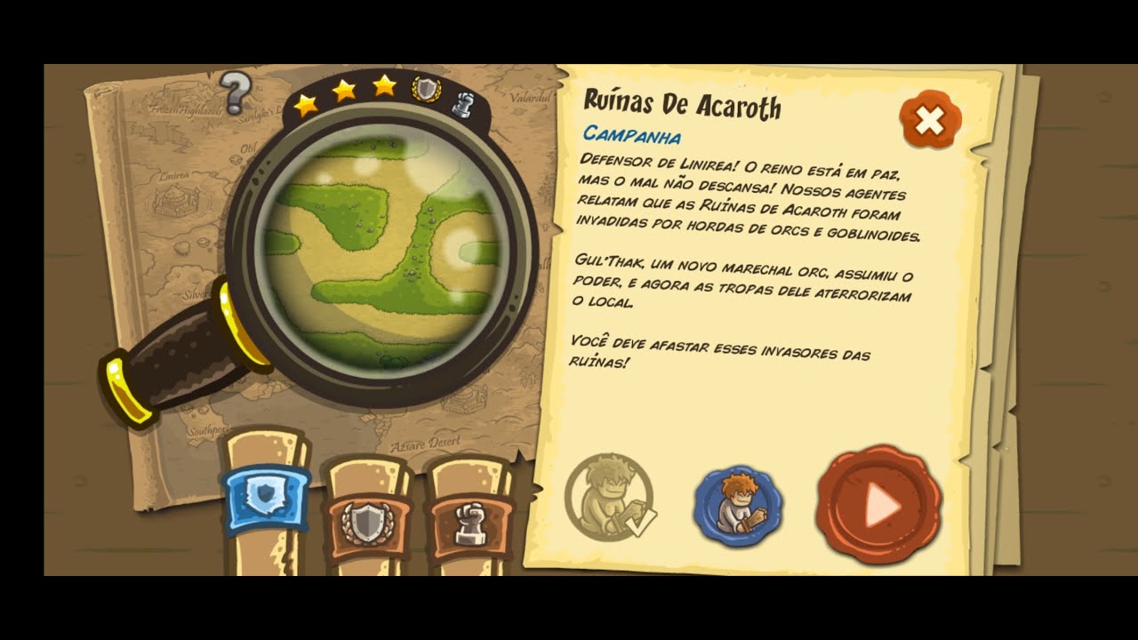 Kingdom Rush Ruínas de acaroth Desafio Campanha (Gameplay PT/BR)