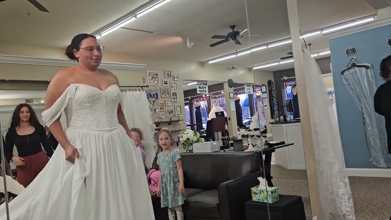 Twins see momma in her wedding dress for the first time. 2/2/26