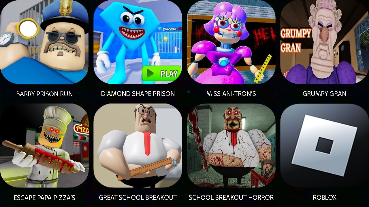 Escape Miss Ani-Tron's Detention! (SCARY OBBY),Roblox,GREAT SCHOOL BREAKOUT,Papa Pizza's Pizzeria...