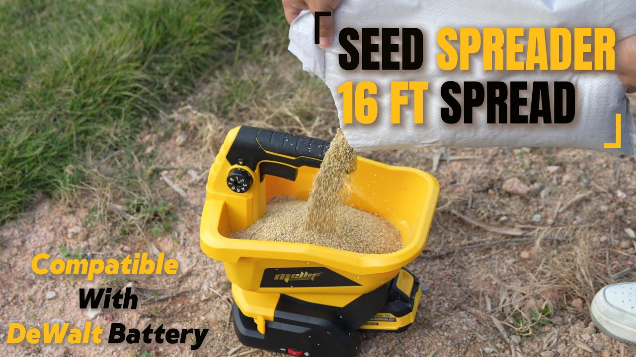 This Cordless Seed Spreader Covers 16 FT &mdash;  Compatible With DeWalt 20V Battery