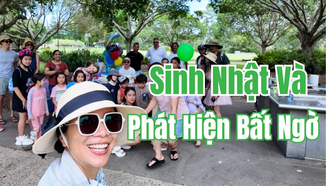 Cuộc Sống Úc - Sinh Nhật Đơn Giản Ở Công Viên Bên Dòng Sông Brisbane - Bất Ngờ Phát Hiện Vườn Rau