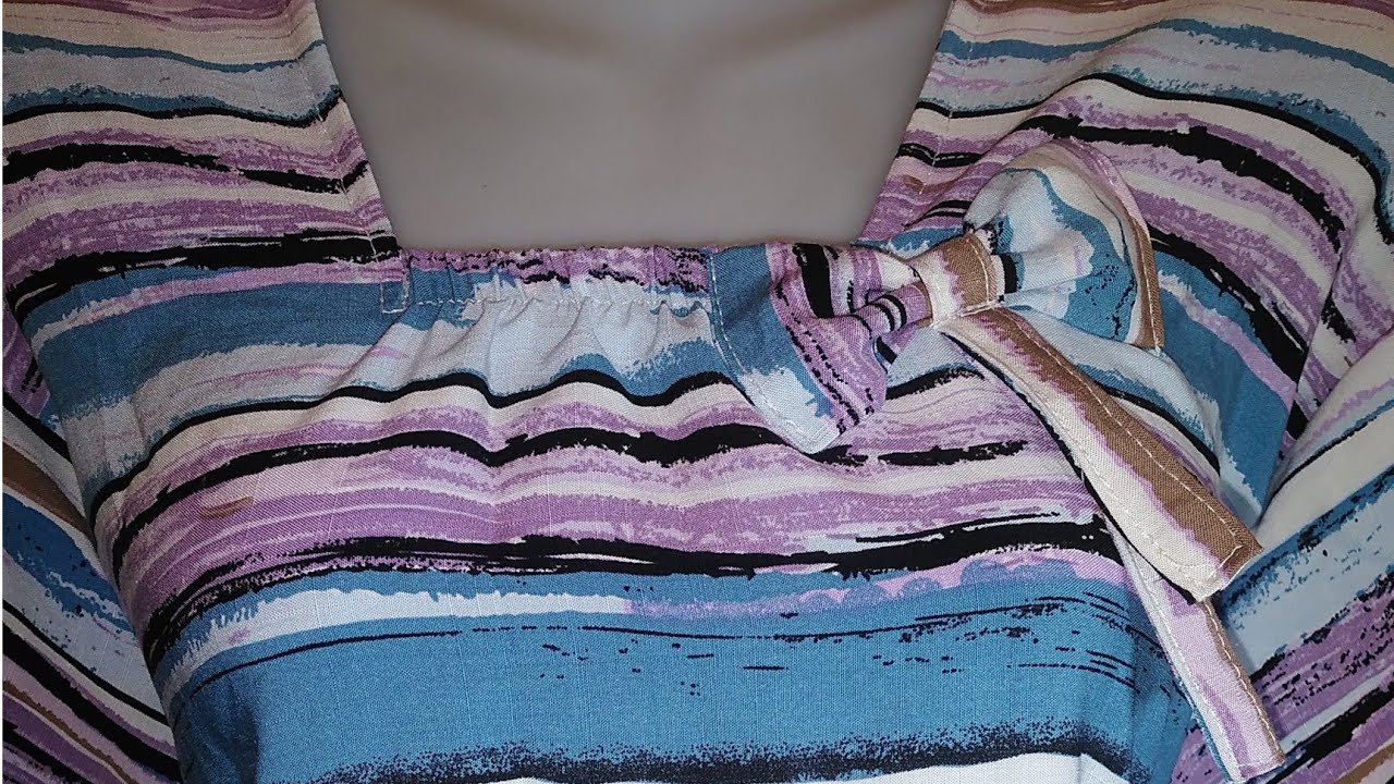 تضييق رقبة وتزينها بي لاستيك عريض مع بابيو بي طريقة سهلة للمبتدئين 😍💯 dress sewing tutorial