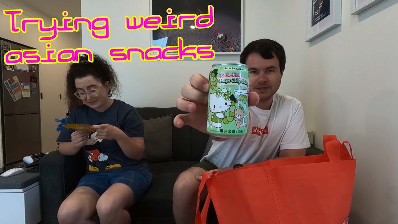 Trying weird Asian snacks from a Korean supermarket