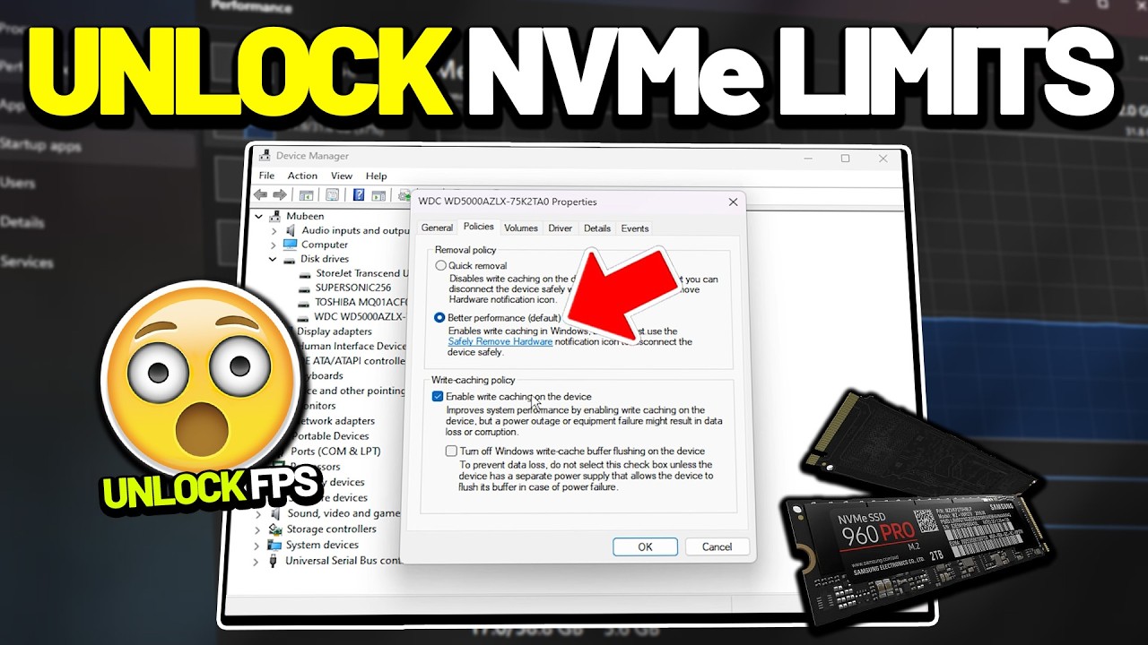 Устранение микрозадержек на NVMe и SSD в Windows 11 — повышение частоты кадров и плавности игр.