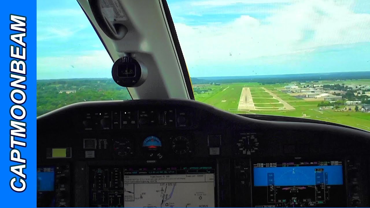 Cessna Citation Mustang Landing Spirit of St Louis: ATC Radio Communications