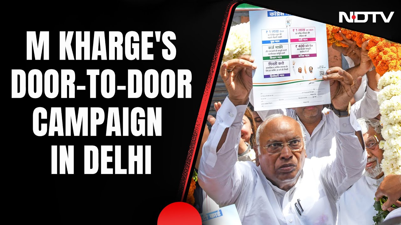 Indian General Election 2024 | Congress Chief M Kharge Launches Door-To-Door Campaign In Delhi