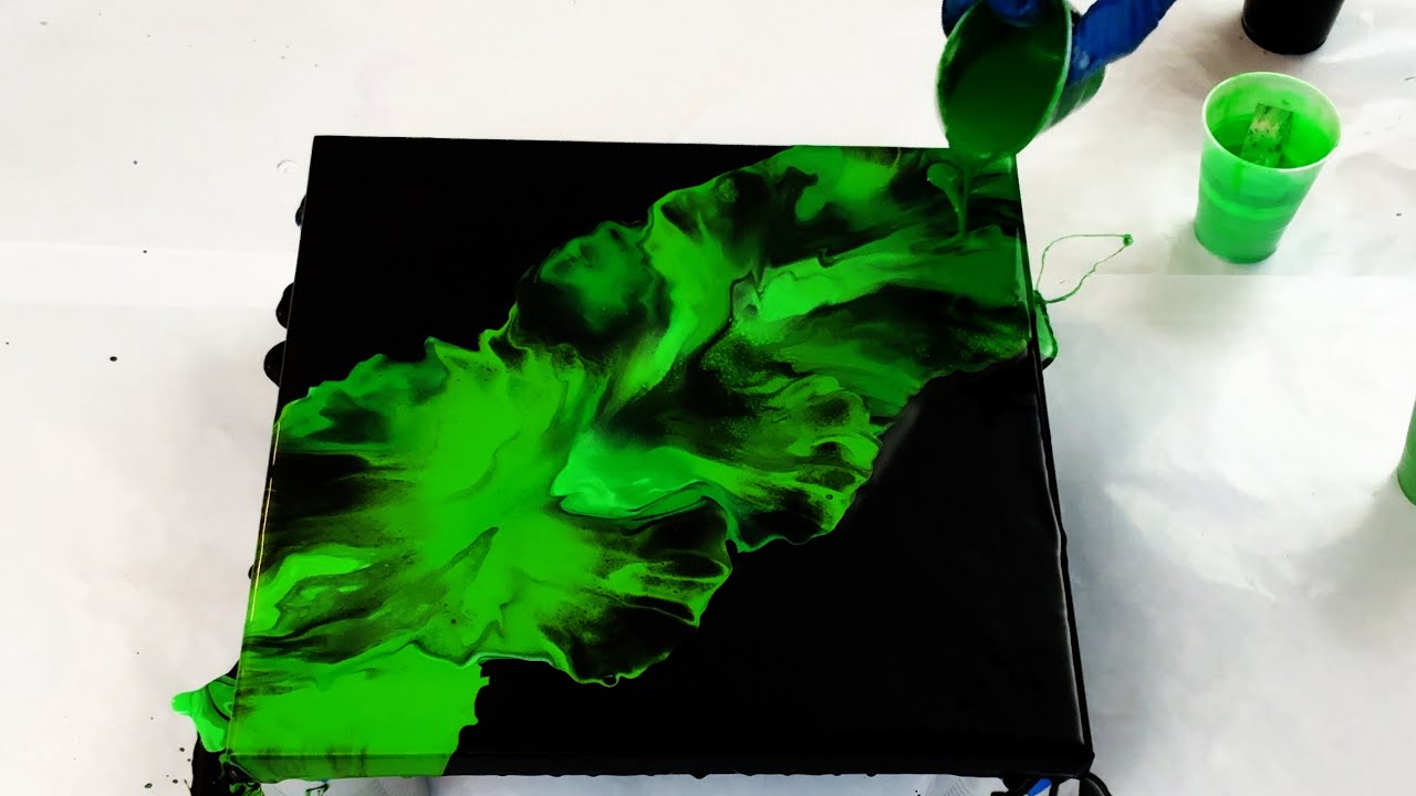 Shades of Green Unleashed 💚 Art That Flows Like A Spring Garden | Acrylic Pouring - Fluid Art