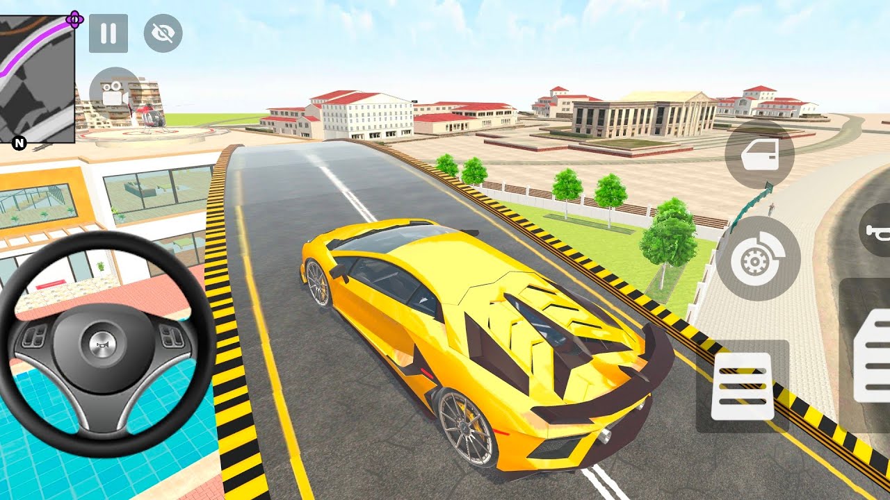 Franklin ne sabhi cars swimming pool mein jump kara di Indian theft Auto simulator game