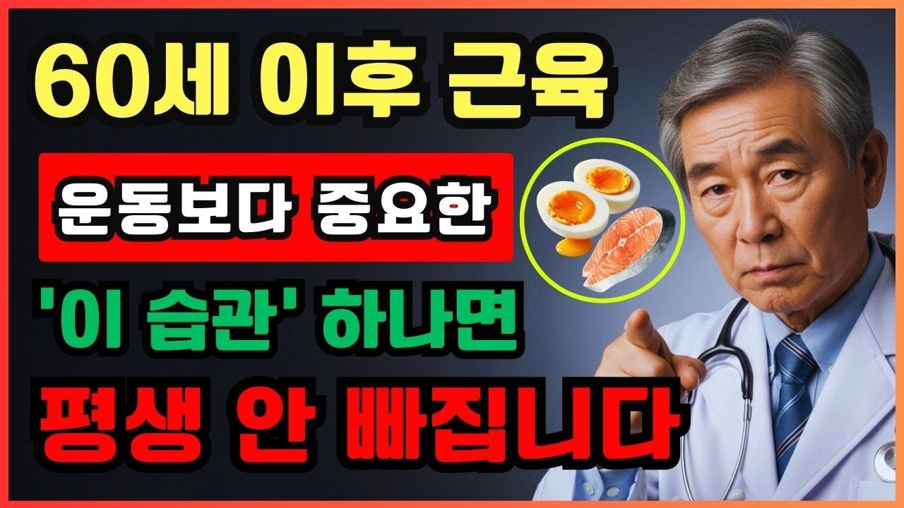 단백질, 무작정 많이 드시나요? 운동보다 중요한 '이 습관' 없으면 근육 다 빠집니다 (60대 식단, 의사 추천)