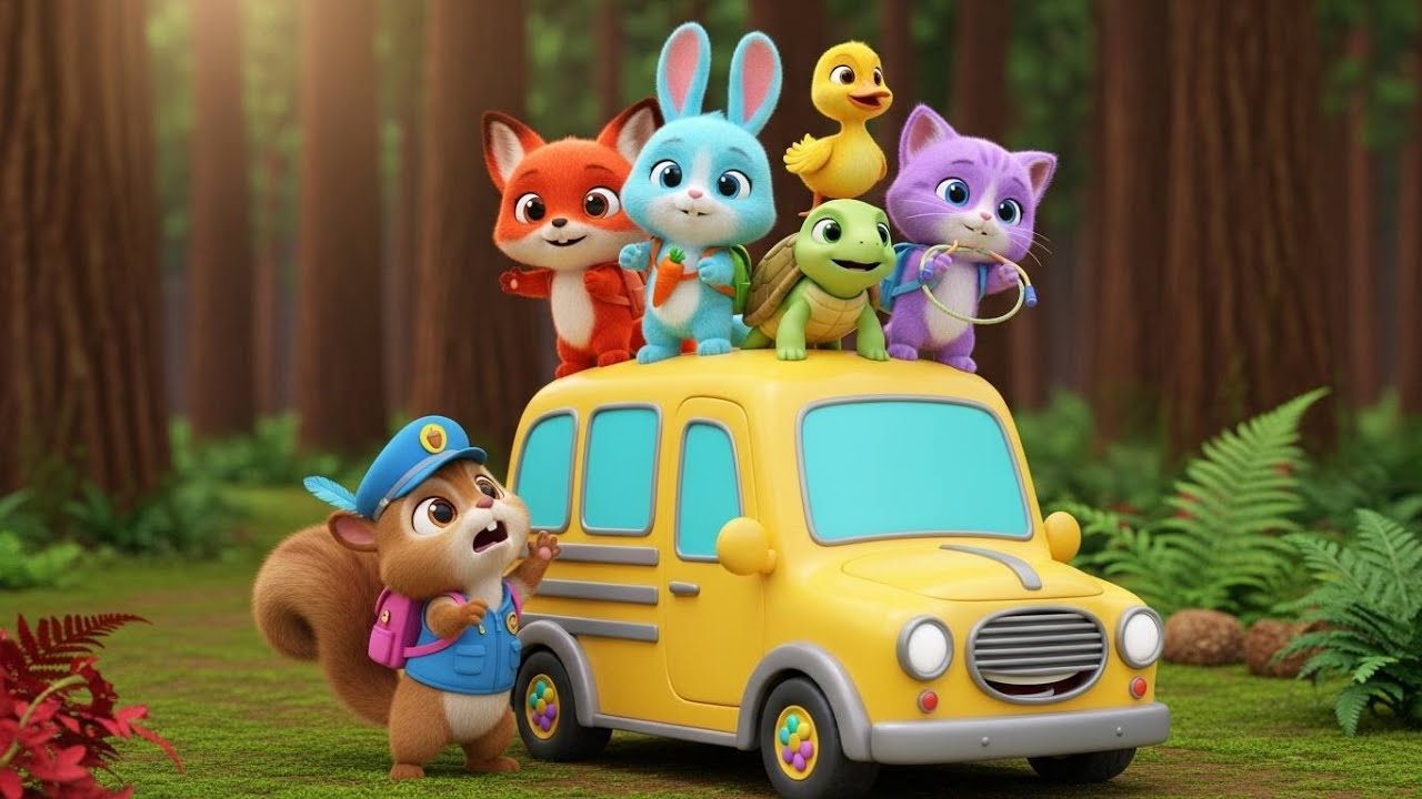 Chippy's Bus Song + MORE Nursery Rhymes & Cartoon Animal Songs