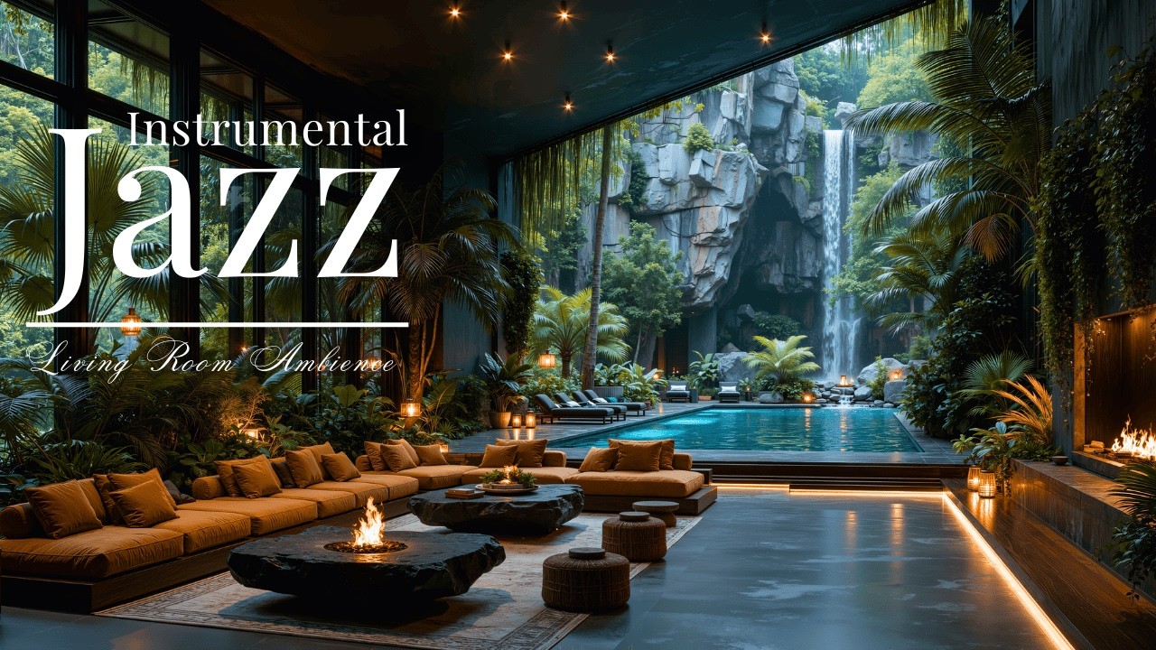 Deep Relaxation with Luxury Indoor Jazz Living Room | Instrumental Jazz & Nature Ambience for Focus