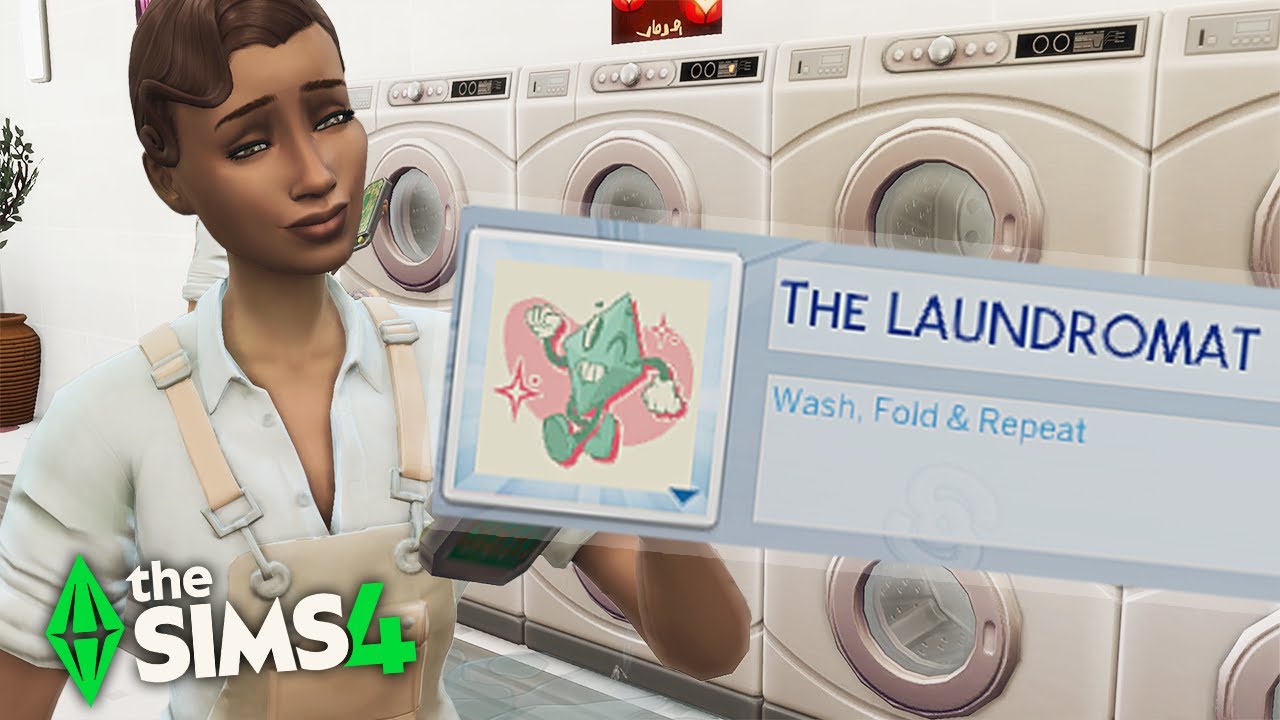 I opened a Functional Laundromat in The Sims 4: Businesses & Hobbies!