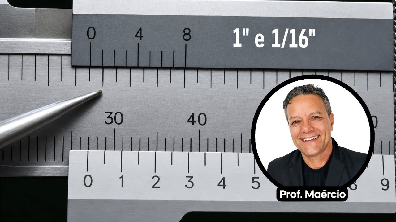 AULA DE PAQUIMETRO - NOVA  -APRENDA A LER MEDIDAS  EM POLEGADA . Prof. Maércio Nascimento