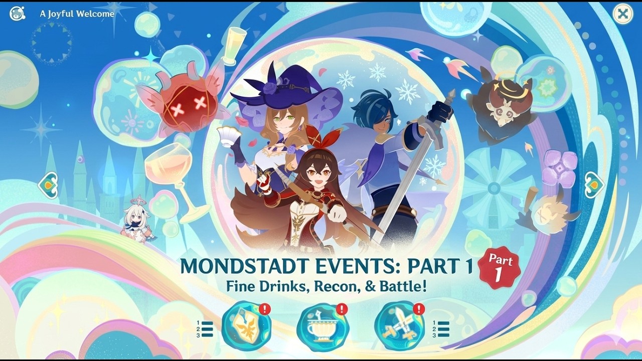 A Joyful Welcome! | All Mondstadt Challenges Part 1 🥂