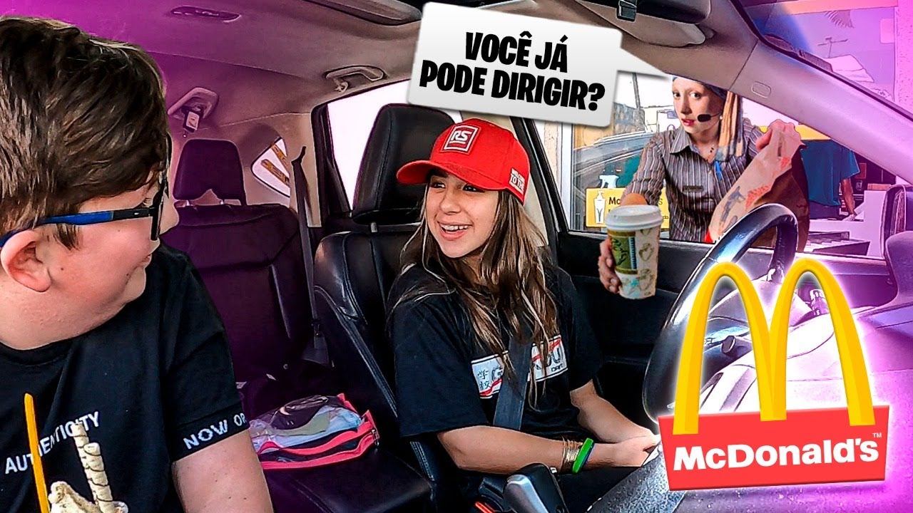 FUI DIRIGINDO NO DRIVE THRU DO MC DONALD'S