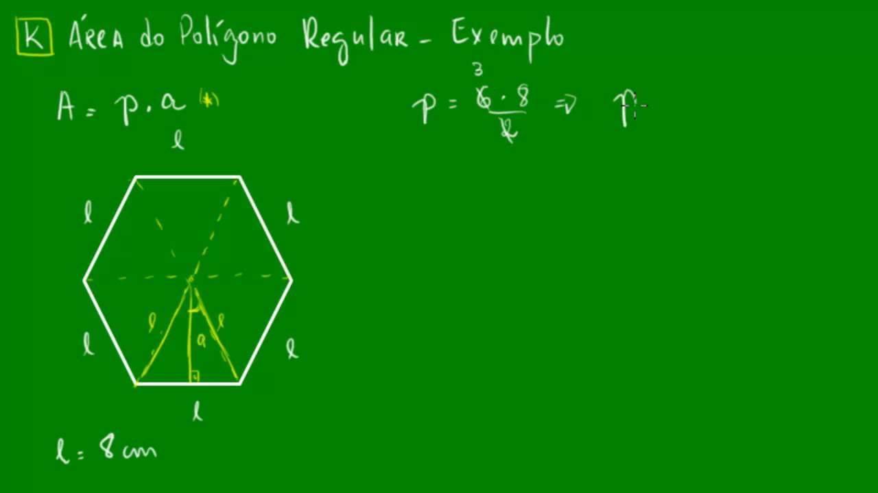 Área do polígono regular - Exemplo