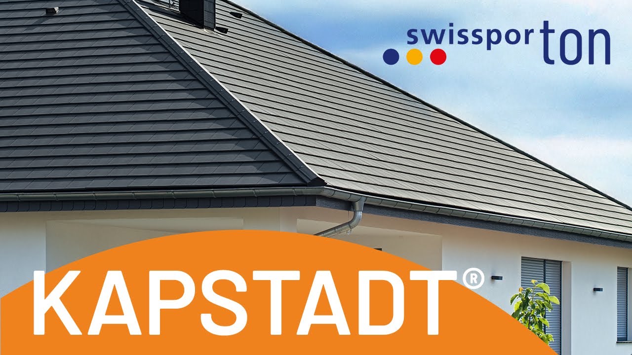🏠 Płaska dach&oacute;wka cementowa swissporTON KAPSTADT Planar czarna - realizacja