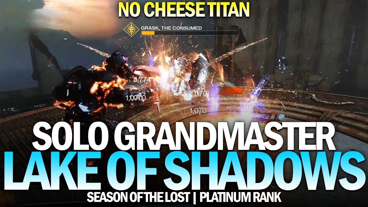 Solo Grandmaster Nightfall Lake of Shadows (No Cheese Titan) [Destiny 2]