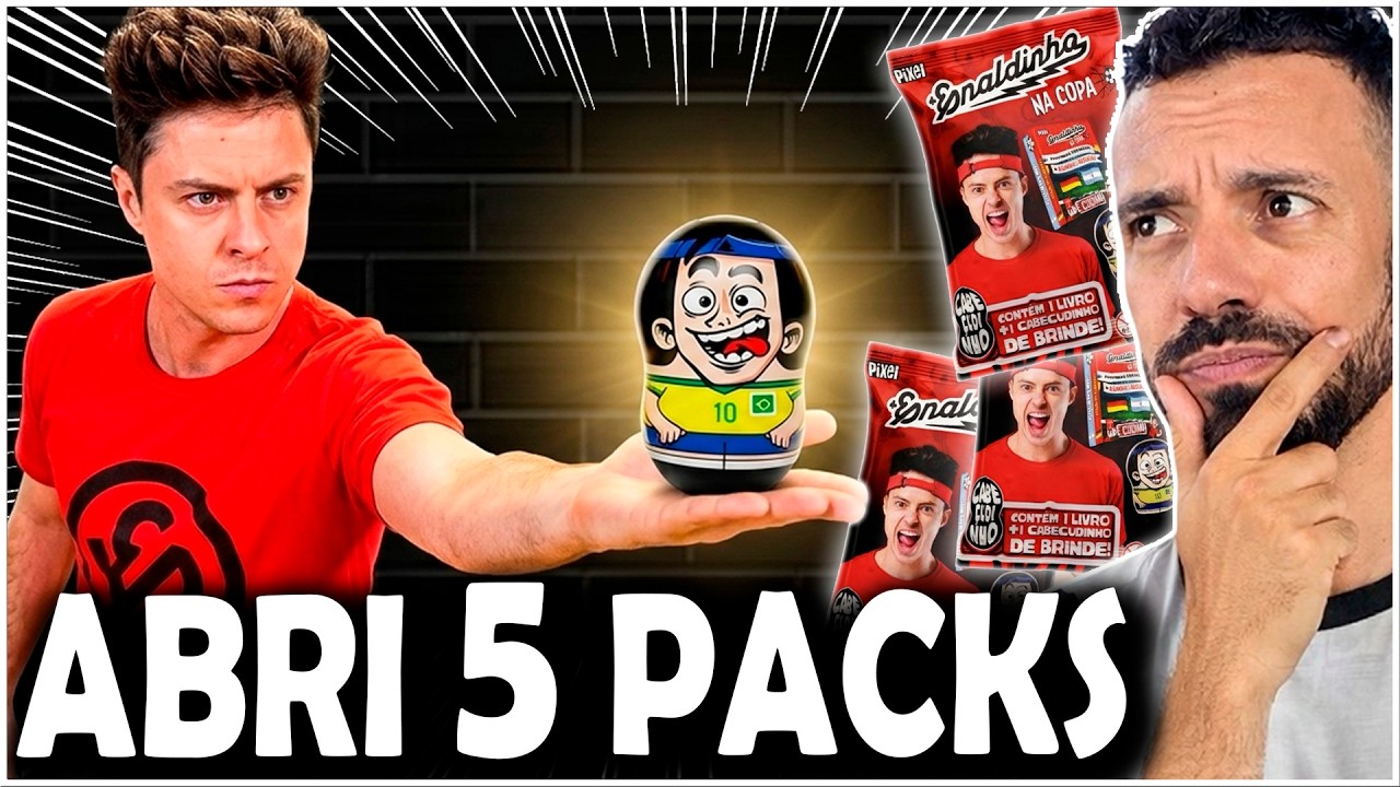 CONSEGUI MAIS ALGUNS CABEÇUDINHOS da COLEÇÃO ENALDINHO na COPA - ABRI 5 PACKS