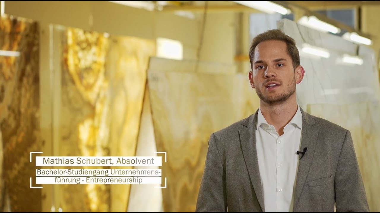 Bachelor-Studiengang Unternehmensführung –  Entrepreneurship: Absolvent Mathias Schubert