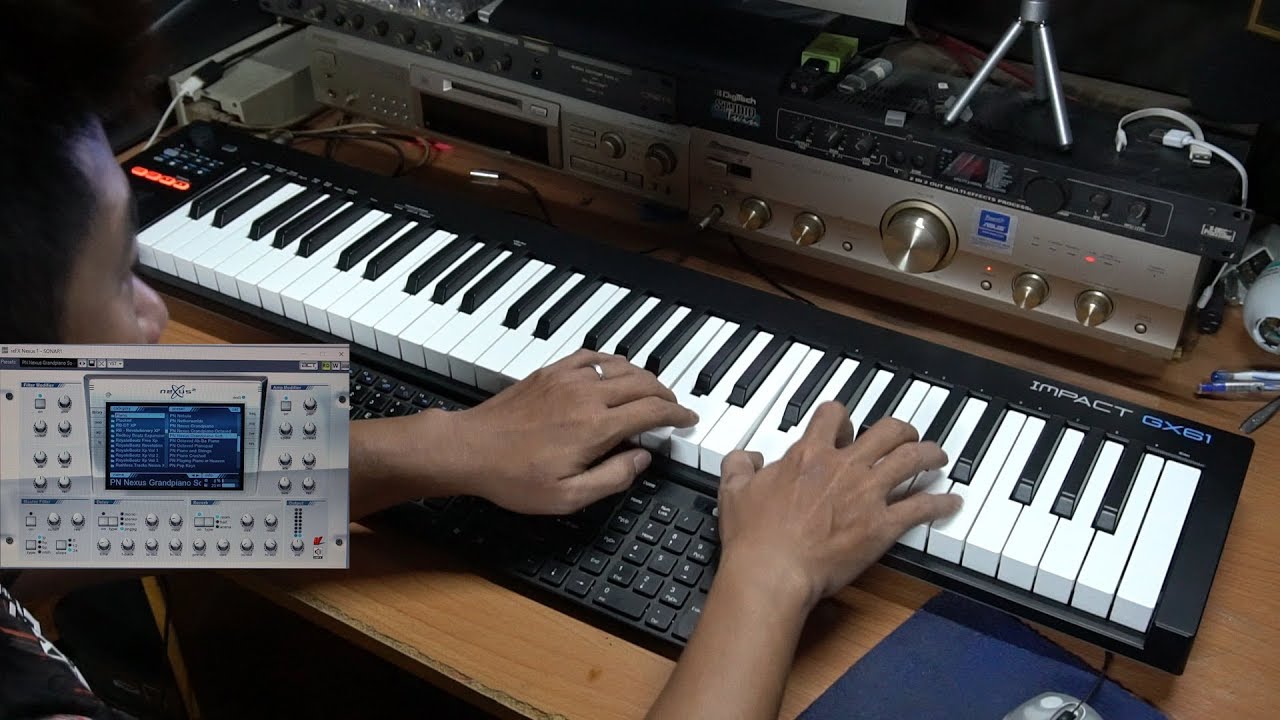 Midi Controller Nektar Impact GX61 Unboxing & Test Play (TongHua Song)