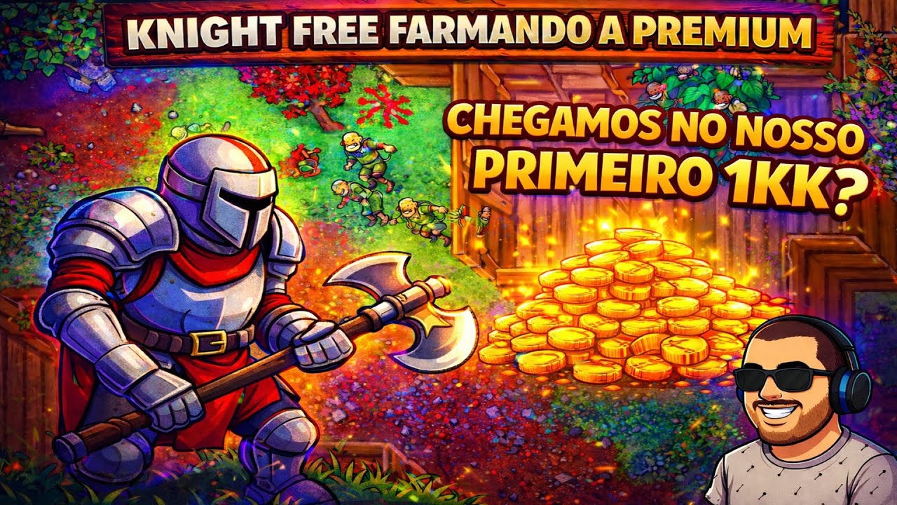 Knight FREE farmando Premium… chegamos no nosso primeiro 1KK?