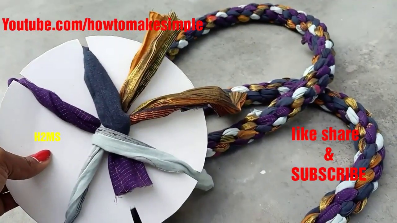 how to make simple 7 stripes doormat/rag rug /carpet/placemat || waste clothes hacks || DIY amazing