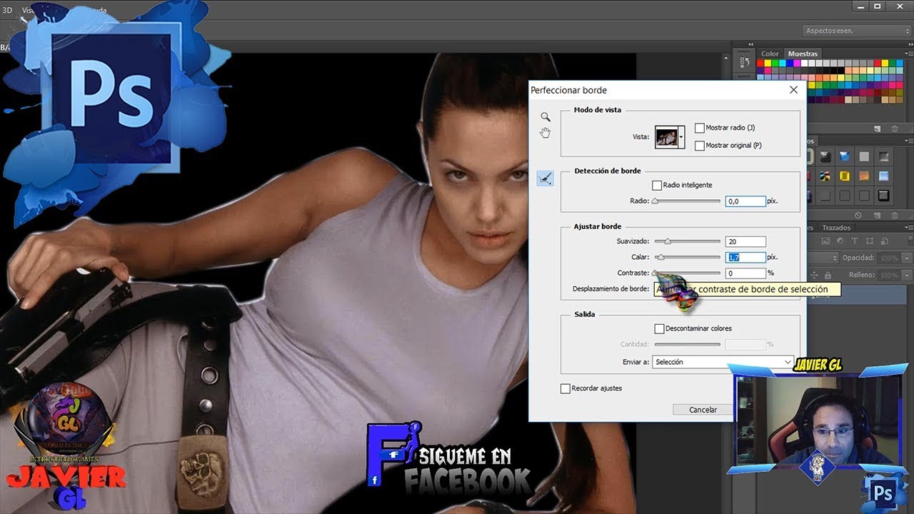 TUTORIAL PHOTOSHOP ✔ Recortar una Imagen con la Herramienta pluma y Perfeccionar Bordes