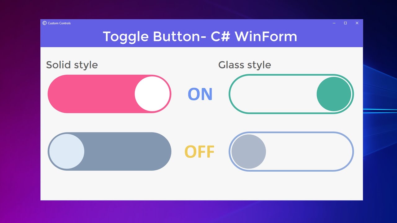 Кнопка переключения - WinForm C#