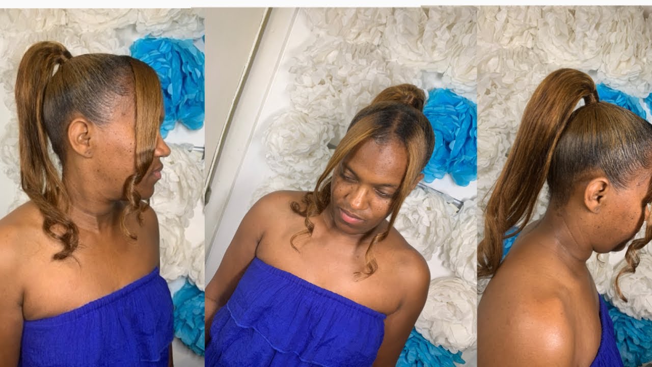HOW TO: Ponytail with 2 Bangs| OMelly Hair Collection|