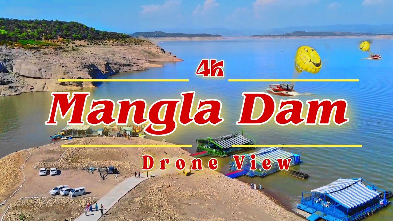 Mangla Dam view | Most Beautiful Dam Pakistan | Drone Aerial View | 4K