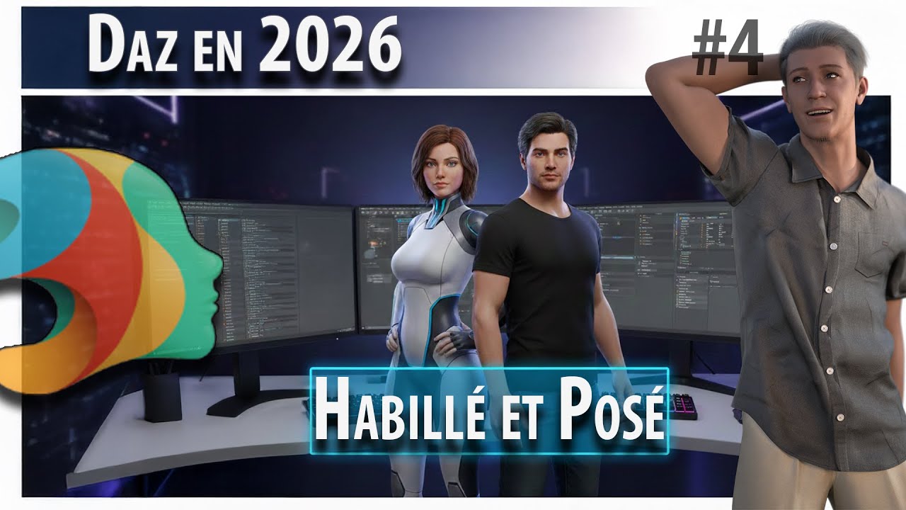 Vêtements, Poses et Expressions sur DAZ Studio