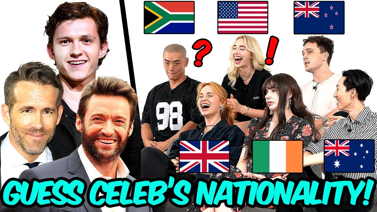 English Native Speaker's Guess Celebrity's Nationality!! (Tom Halland is British??) Can you guess?