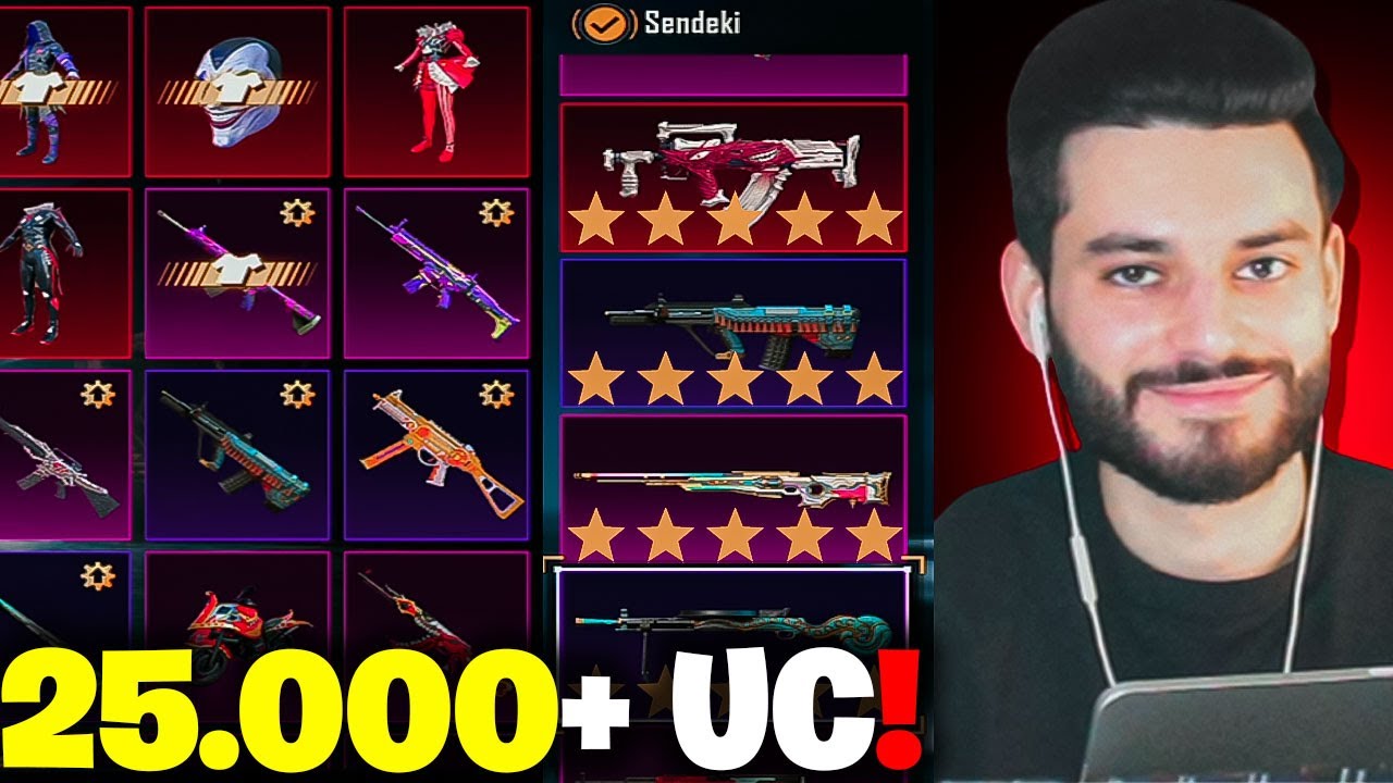 25.000 UC!!😍 BÜTÜN SİLAHLARIMI YÜKSELTTİM!! 😍 BELE ŞANS YOXDU!! 😬  | PUBG MOBILE