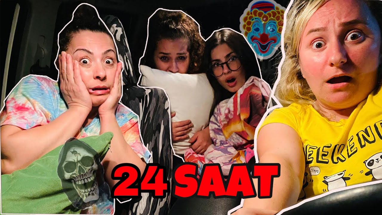 24 SAAT ARABADA VİDEOSU ÇEKERKEN BAŞIMIZA GELENLER !! aslı ca