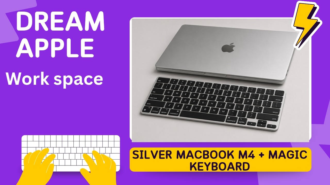 🍎 Apple MacBook Pro M4 & Apple Magic Keyboard Unboxing | Silver | Silent ASMR Experience 🎥