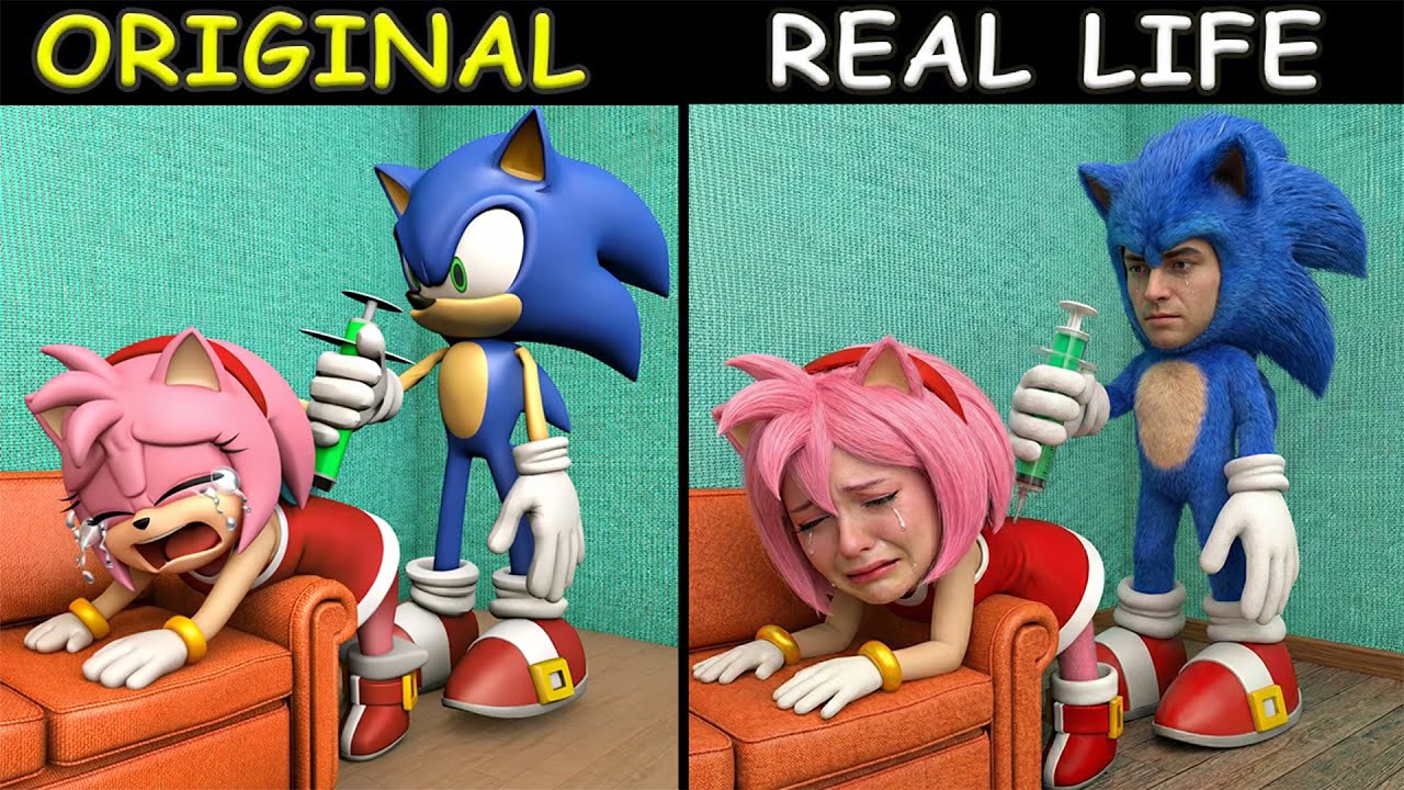 SONIC!!! Don't Hurt Amy | The Sonic Tapes Animation | Original vs Plush Toys
