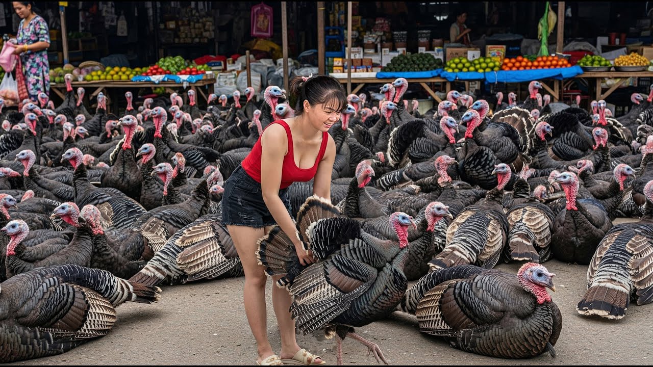 CEO Girl Loads Farm-Raised Turkeys and Gathers Ducks & Geese from Other Farms for the Market
