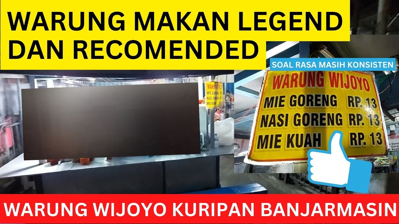 Warung makan legend di Banjarmasin - Warung Wijoyo