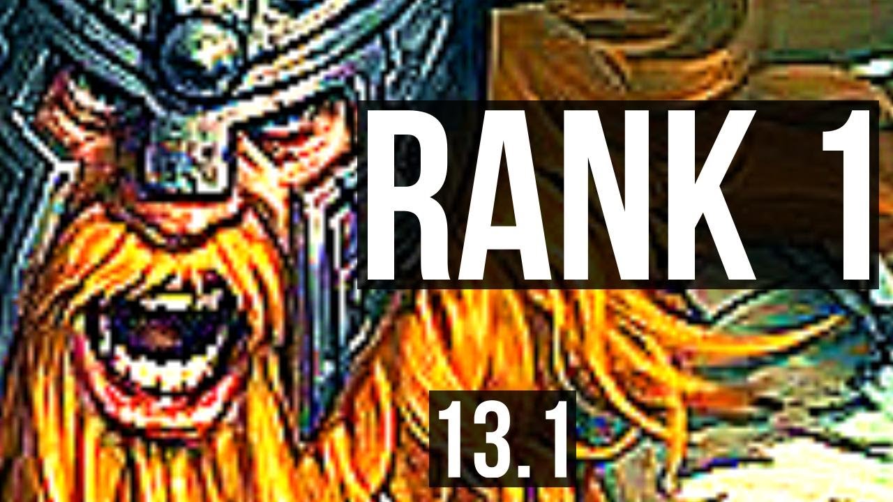 OLAF vs GWEN (TOP) | Rank 1, 8 solo kills, Godlike | TR Challenger | 13.1