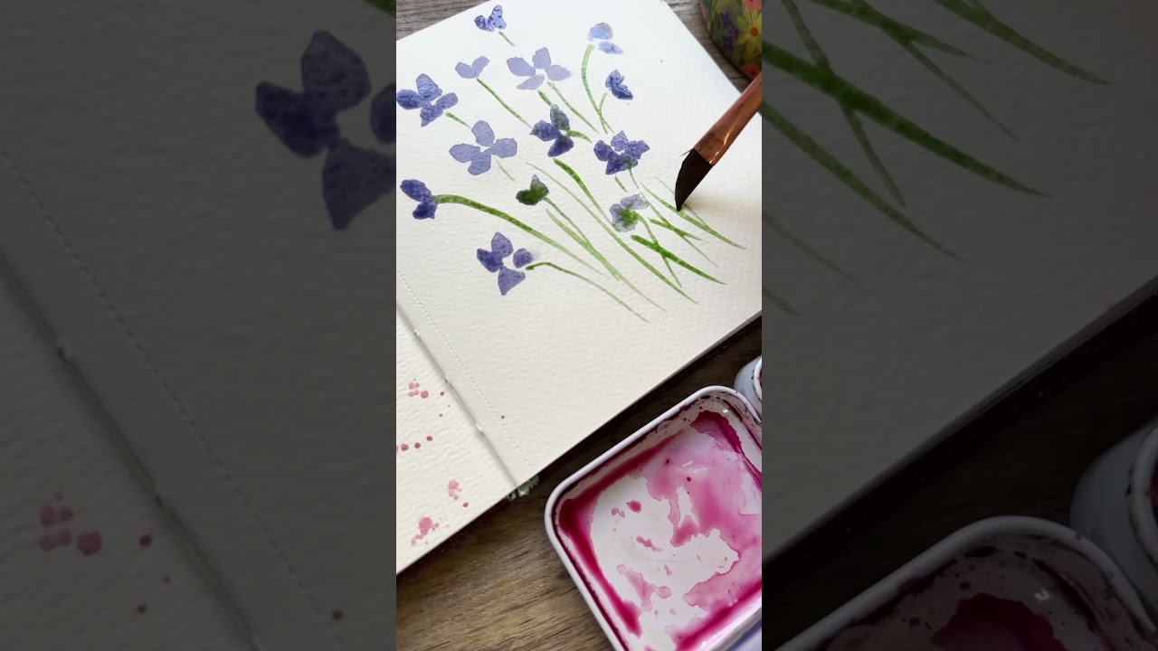 How to paint easy watercolor wildflowers for beginners