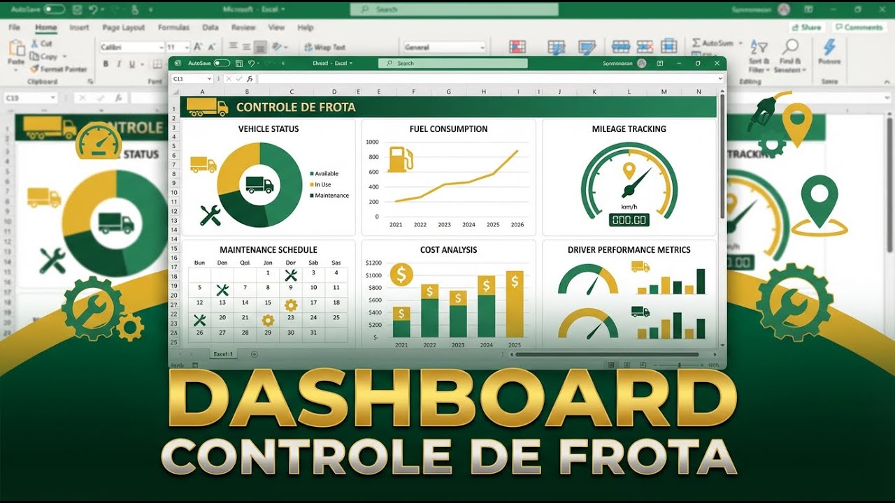 1 - Planilha Controle de Frota 7.0 - Dashboard