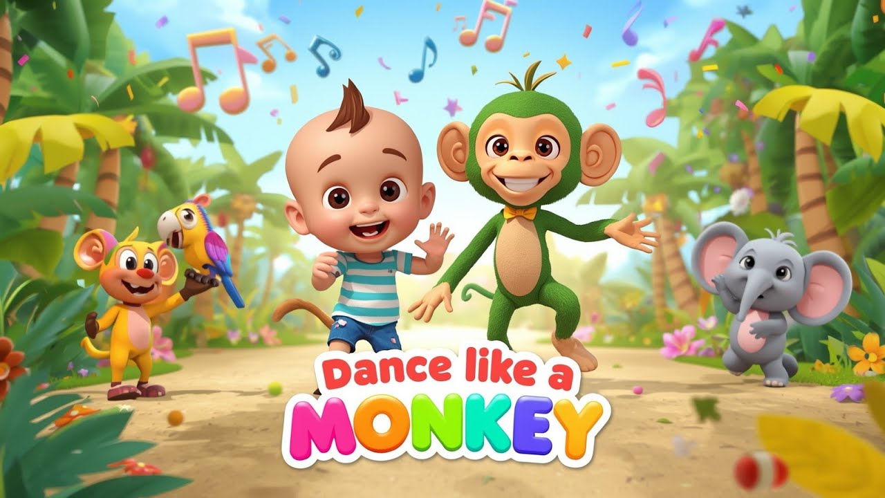 Dance Like a Monkey | Fun Nursery Rhyme & Action Song