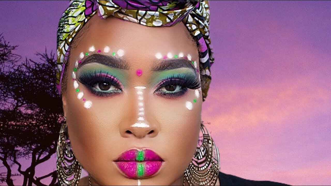 Tribal Makeup Tutorial  | Black History Month 2020 Series | Yolanda Pharms