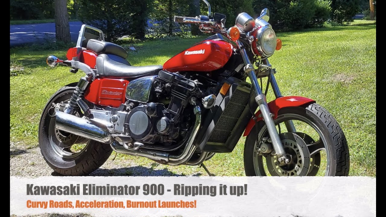 Kawasaki Eliminator 900 Ripping It Up! Curvy Roads, Acceleration, Burnout Launches!