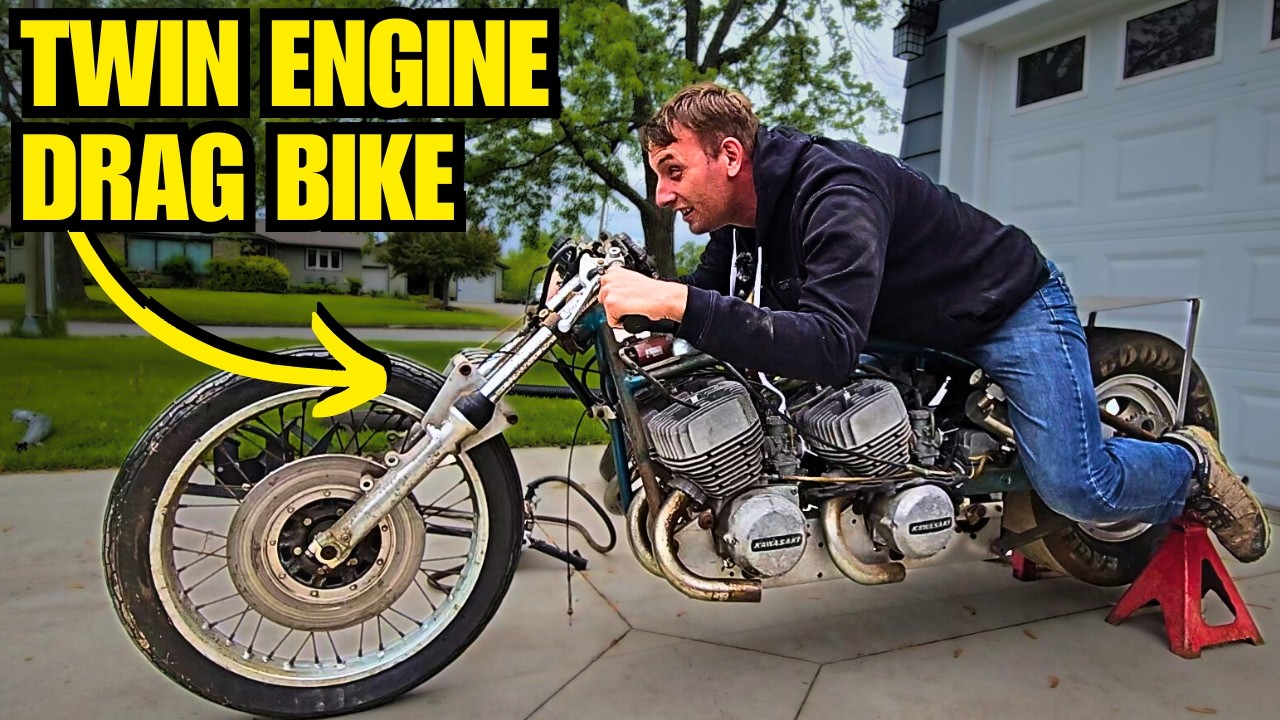 My MOST INSANE Motorcycle...Twin Engine Kawasaki H2 2-Stroke Drag Bike!