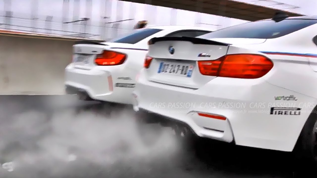 BMW M2 vs M4 Performances 2016 - Sound acceleration