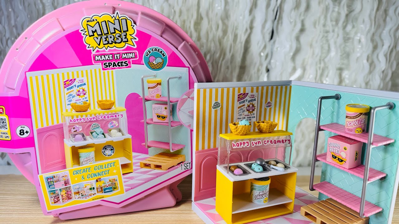 *NEW* MINIVERSE SPACE FURNITURE - UNBOXING & MAKE WITH ME ICE - CREAM SHOP 🤯🤯